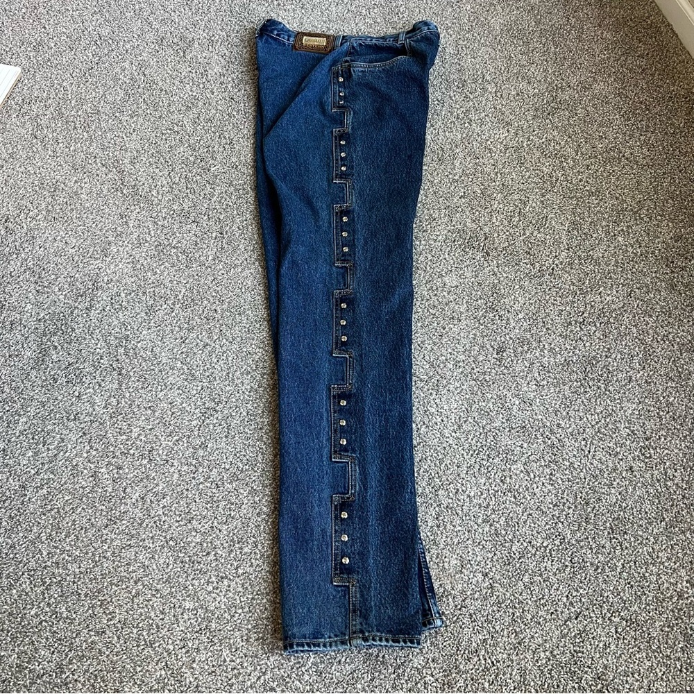 Lawman‎ Vintage High Waist Rodeo Western Embellished Jeans, Size 15 - Picture 12 of 12